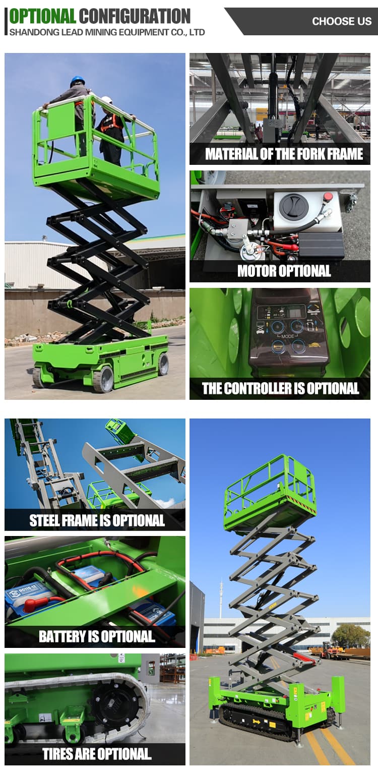 16m Platform Lift Freight Elevator Mobile Hydraulic Climbing Car Automatic Lift Self-Propelled Scissor