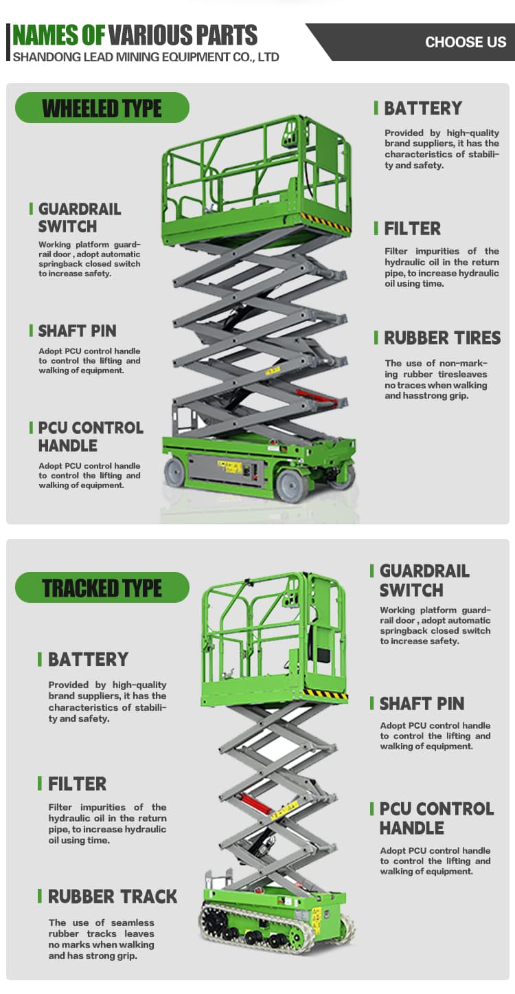 16m Platform Lift Freight Elevator Mobile Hydraulic Climbing Car Automatic Lift Self-Propelled Scissor