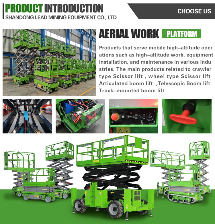 16m Platform Lift Freight Elevator Mobile Hydraulic Climbing Car Automatic Lift Self-Propelled Scissor
