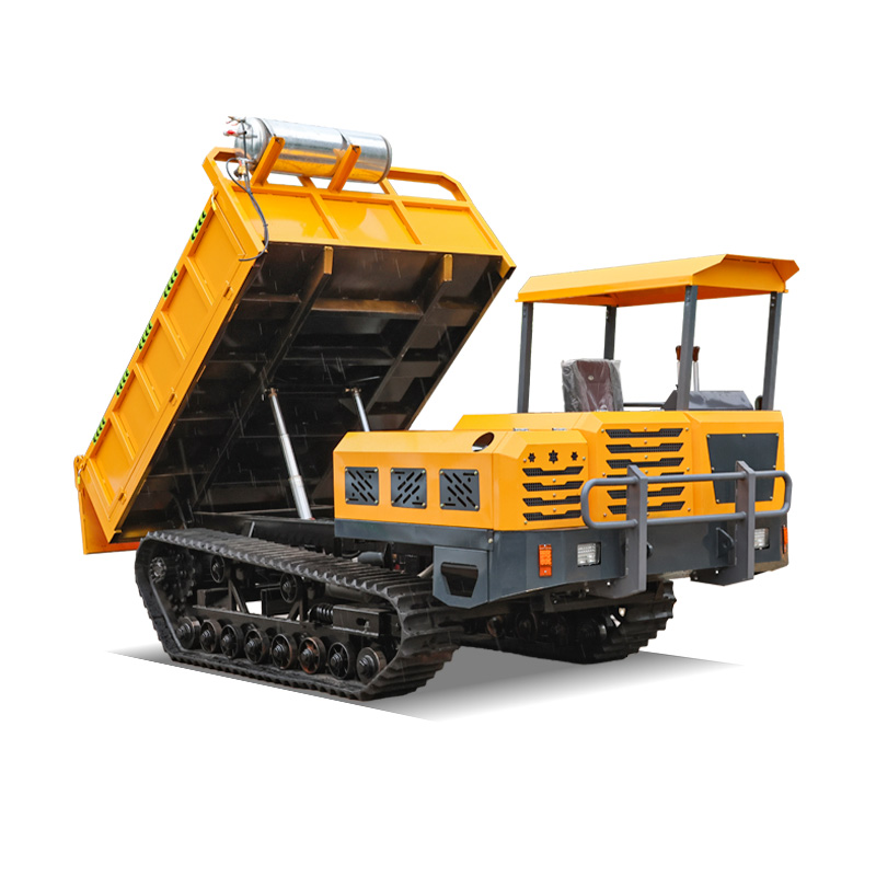 8 Ton Ride-On Tracked Dumper for Large Job Sites with High Traction Force and Efficient Load Transportation