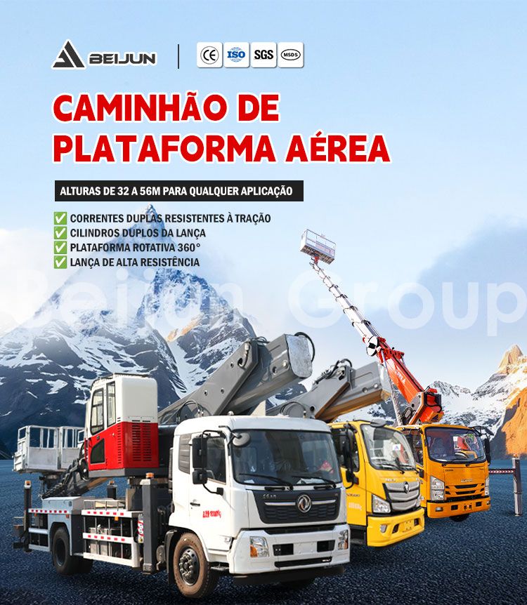 Plataformas Aéreas Montadas em Caminhão de 25m