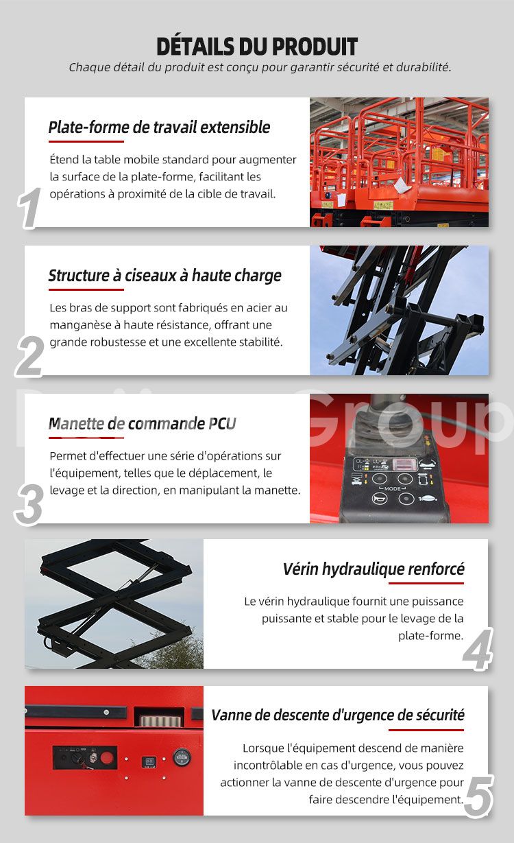 plateforme élévatrice à ciseaux
