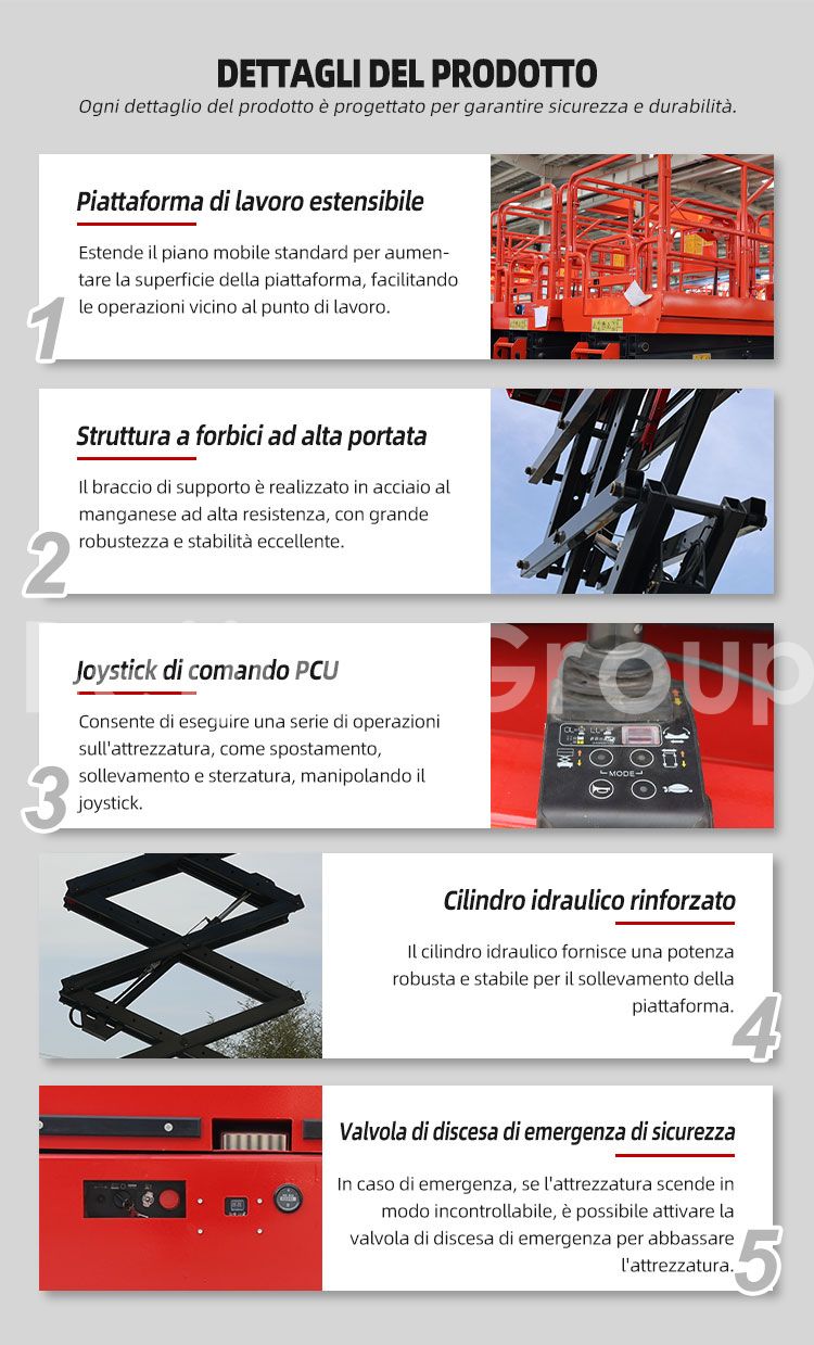 Piattaforma elevatrice a forbice