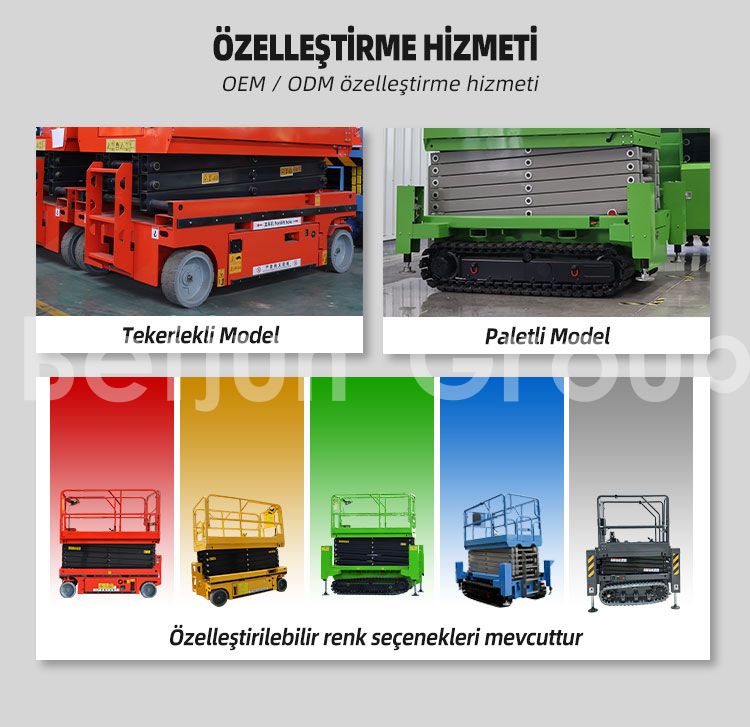 Makaslı kaldırma platformu