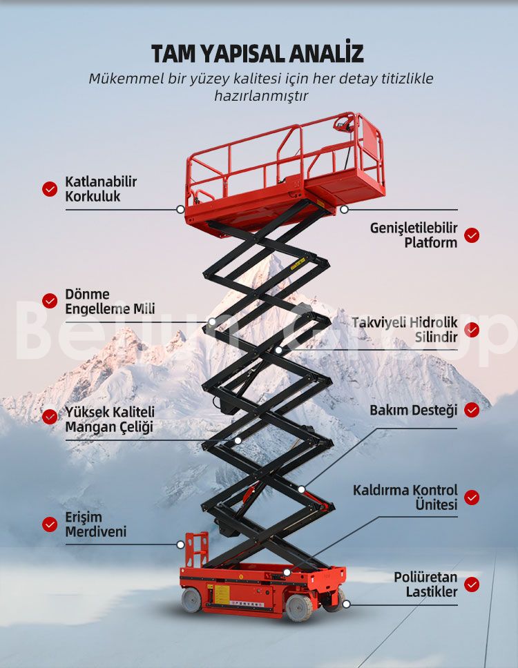 Makaslı kaldırma platformu